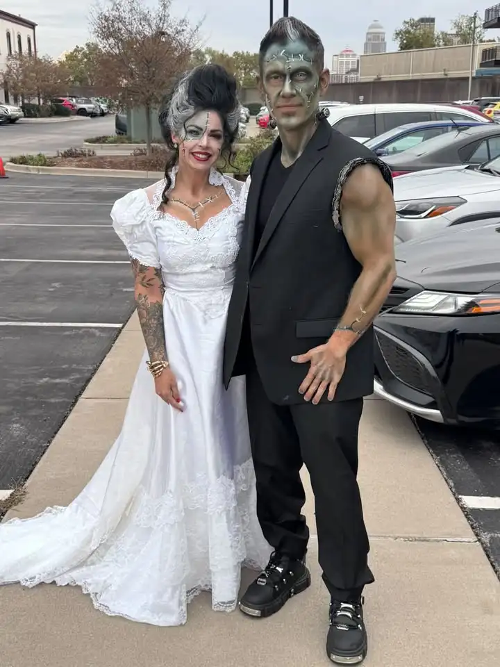 I walk outside, and who do I run into, The Frankensteins!